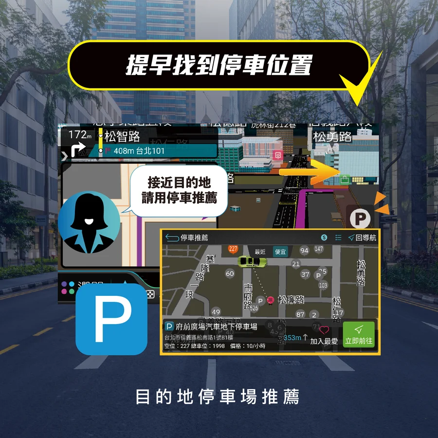 A6導航 導航王A6 目的地停車推薦